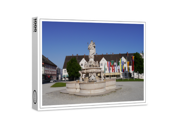 raxxa Premium-Puzzle: Plaza de la capilla en el Marienbrunnen en Altötting