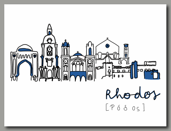 raxxa Premium-Tischset: Skyline Rhodos