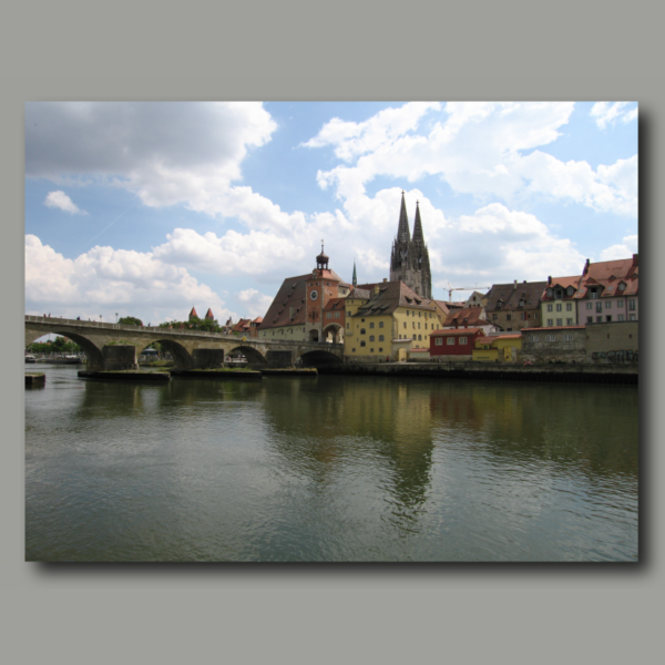 Poster: Alte steinerne Brücke Regensburg