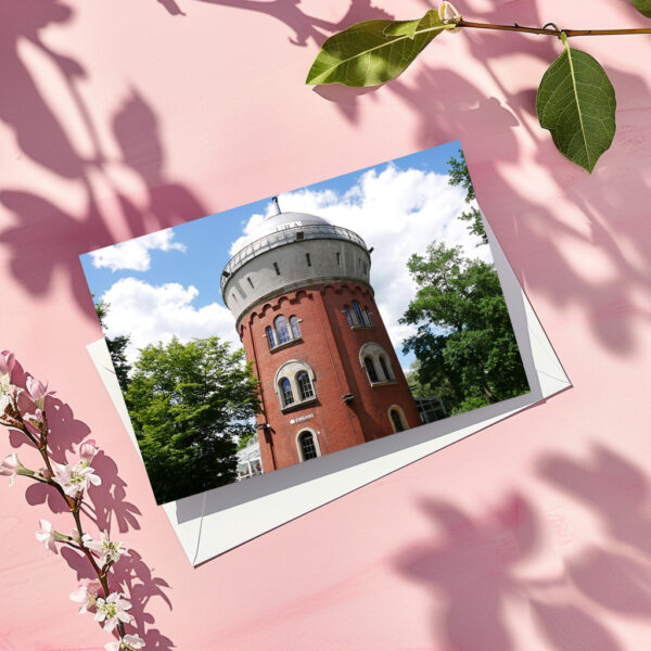 raxxa Postkarte: Wasserturm Camara Obscura im Müga-Park