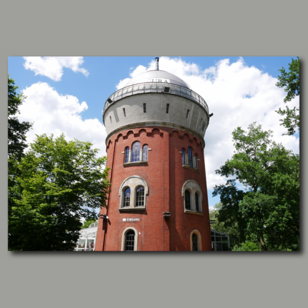 Poster: Wasserturm Camara Obscura im Müga-Park