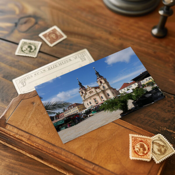 postal de raxxa: Iglesia de la ciudad plaza del mercado Ludwigsburg