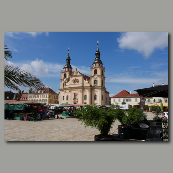 Cartel: Iglesia de la plaza del mercado de Ludwigsburg