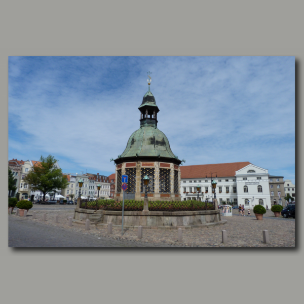 Poster: Wasserkunst Marktplatz Wismar