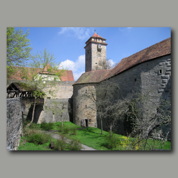 Poster: Rothenburg ob der Tauber hospital bastion