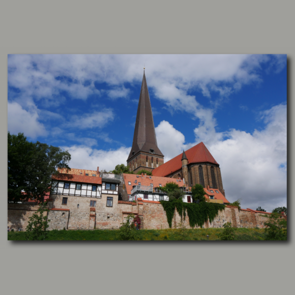 Poster: Rostock Stadtmauer Petrikirche