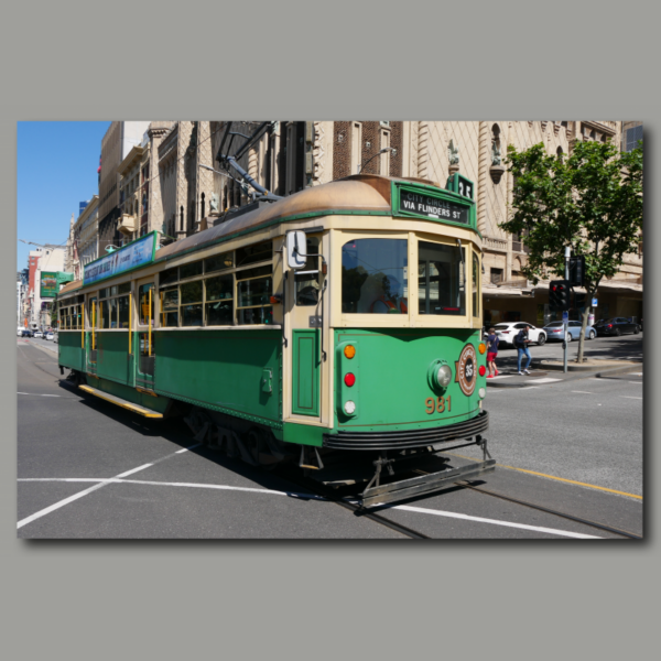 Cartel: Tranvía histórico de Melbourne Flinders Street