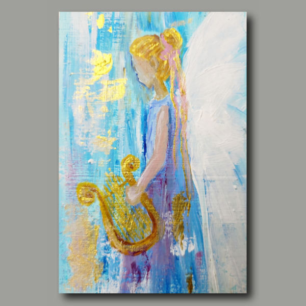 Poster: Angel with harp