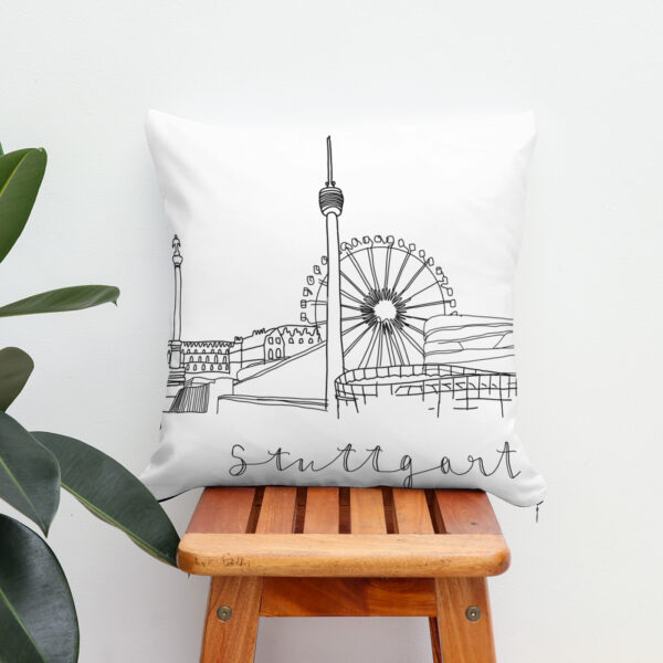 Coussin : Skyline Stuttgart