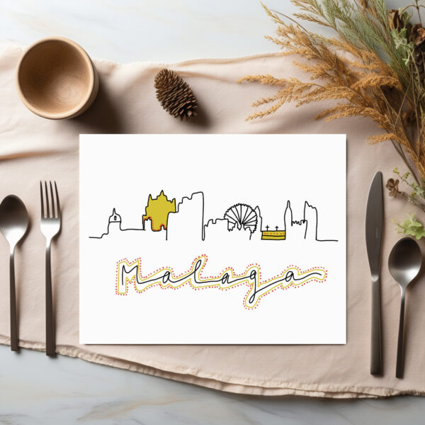 raxxa premium placemat: Skyline Málaga