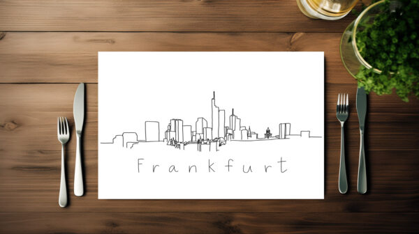 raxxa Premium-Tischset: Silhouette Frankfurt – Image 6