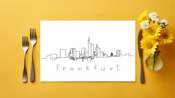 raxxa Premium-Tischset: Silhouette Frankfurt – Image 4