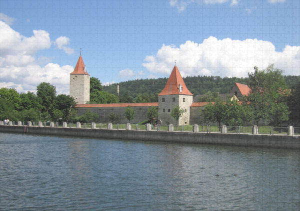 raxxa Premium-Puzzle: Main-Donau-Kanal die Stadtmauer in Berching – Bild 2