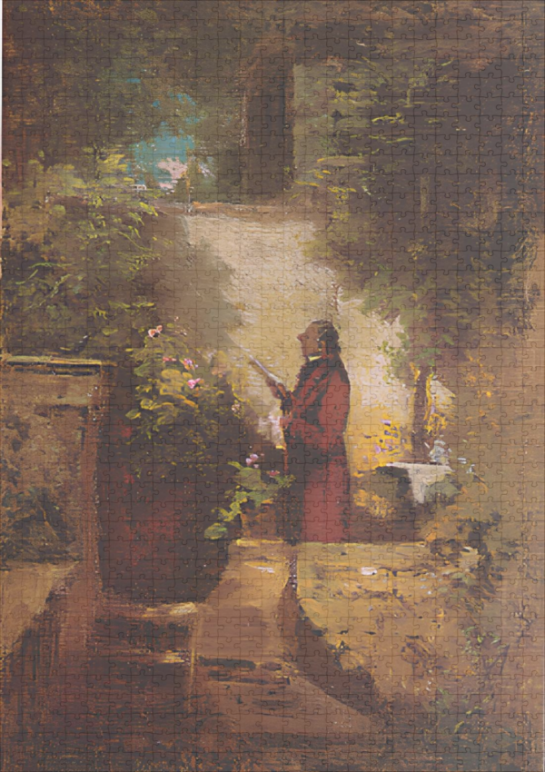 raxxa Premium-Puzzle: Carl Spitzweg - Der Zeitungsleser - Imagen 2