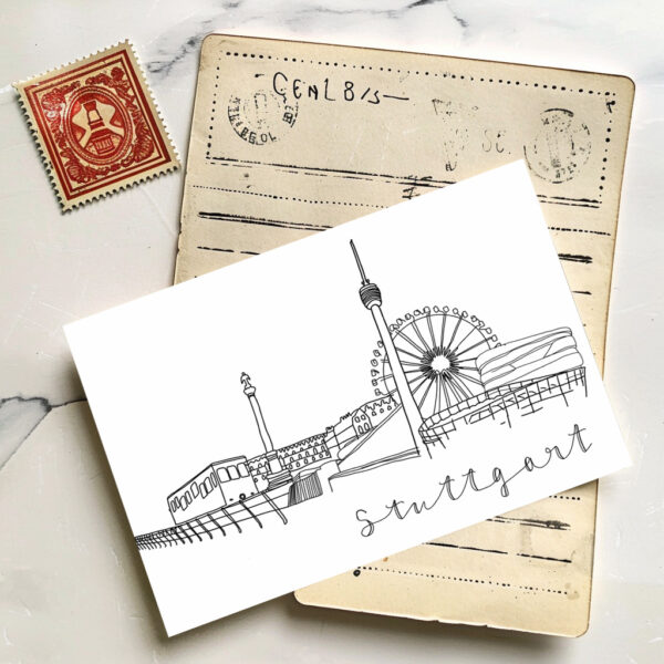 raxxa Postkarte: Skyline Stuttgart