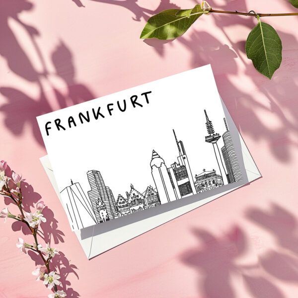 raxxa Postkarte: Skyline Frankfurt