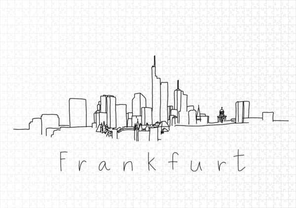 raxxa Premium-Puzzle: Silhouette Frankfurt - Imagen 2