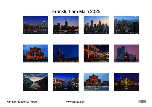 raxxa Premium-Monatskalender Frankfurt am Main 2025 - Image 2